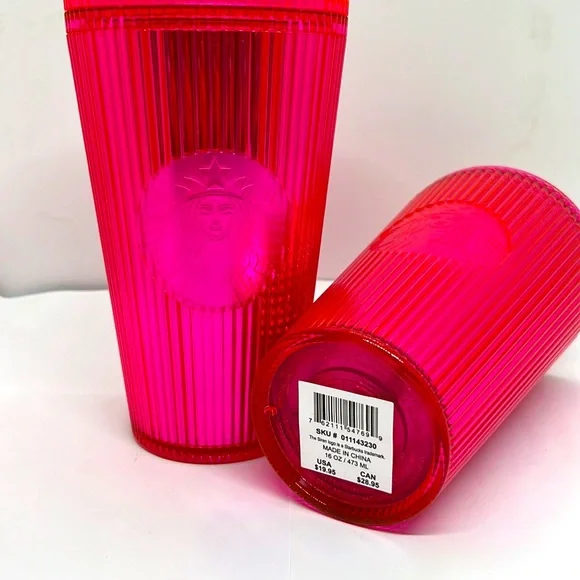 Two Starbucks 16oz Tumblers with Lids and Straws - Picture 4 of 4